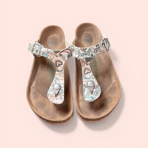 BIRKENSTOCK WOMEN’S GIZEH SANDAL PAISLEY LIGHT ROSE BIRKO-FLOR European Size: 39